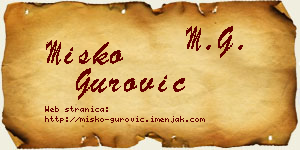 Miško Gurović vizit kartica